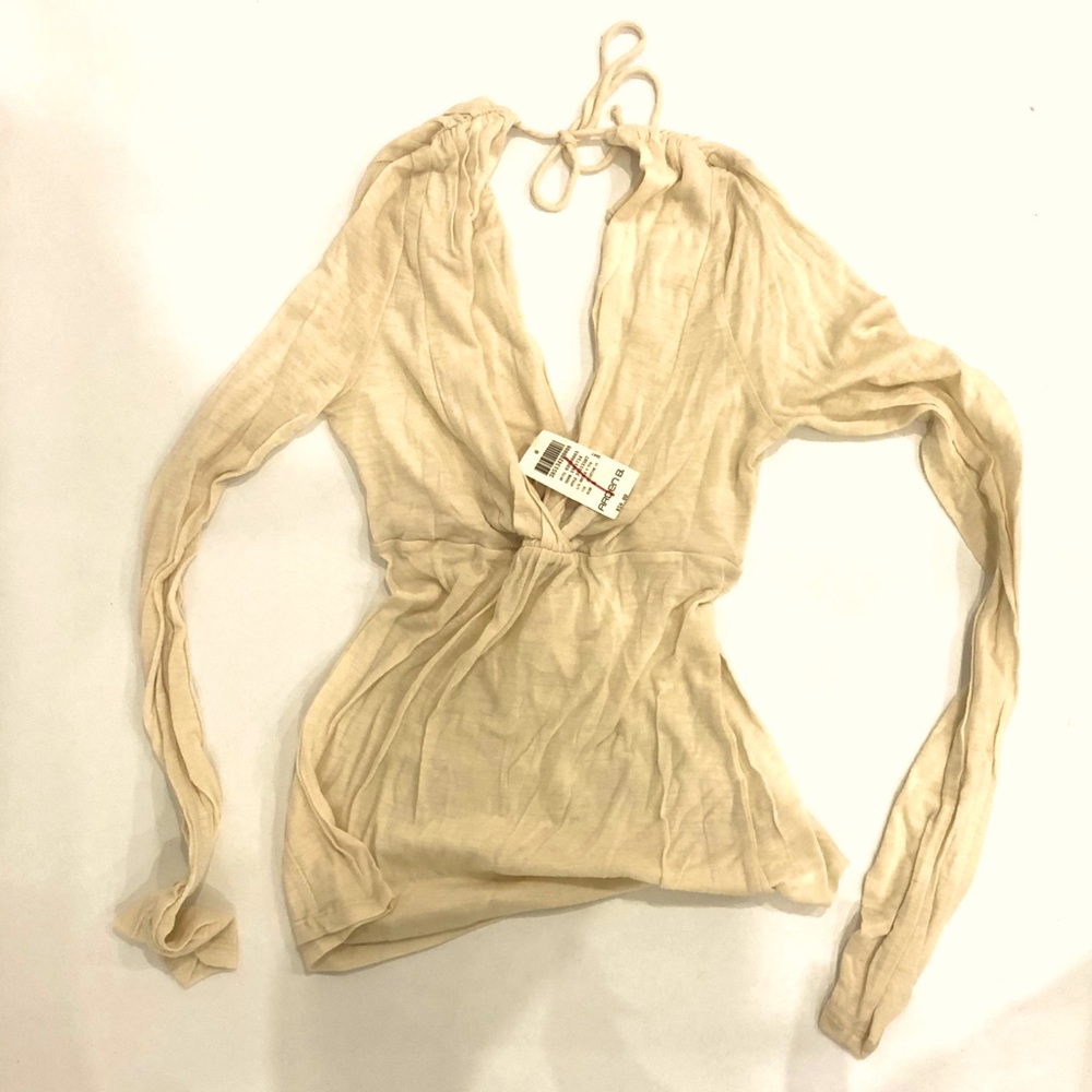 Arden B V-Neck Cream Sweater NWT